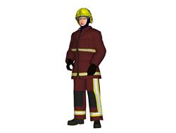 消防员人物SU模型