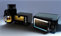微波炉烤箱咖啡机SU模型