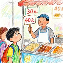 水彩画：动辄三四十元 为何路边摊越来越贵