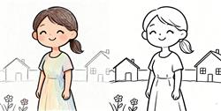 简笔画：我漂亮的妈妈
