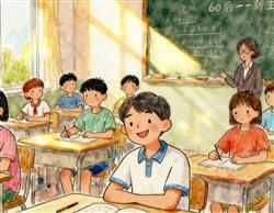 水彩画：60后大一新生称可请妻子开家长会！