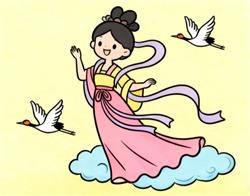 简笔画:嫦娥仙子
