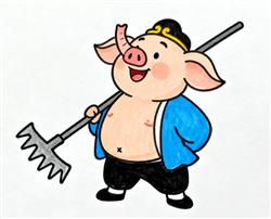 简笔画:可爱的猪八戒