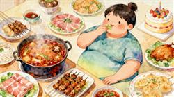 水彩画:八天成功吃胖十斤