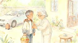 水彩画:学生毕业44年自驾400公里看初中老师