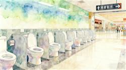 水彩画:为什么商场里的马桶越来越多？