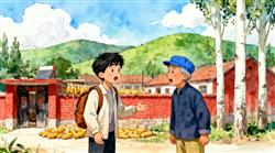 水彩画:男子到山东认祖,问路问到亲叔叔