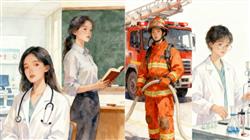 水彩画:不张扬，自闪耀，她们自成星辰！