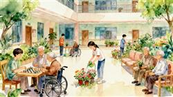 水彩画:养老院为何会成为年轻人的向往之地？