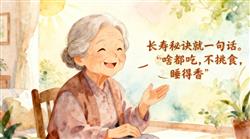 水彩画:101岁奶奶的长寿秘诀就一句话