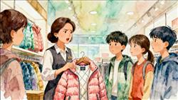 水彩画:女装店主不建议买300元以下羽绒服
