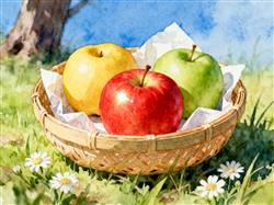 水彩画:苹果的分量