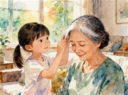 水彩画:你是哪一瞬间意识到父母变老的