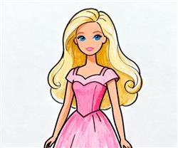 简笔画:芭比娃娃Barbie Doll