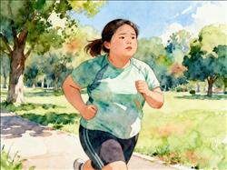 水彩画:240斤女生为婚礼5个月瘦60斤