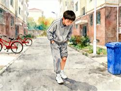 水彩画:走路时为什么膝盖会突然软一下