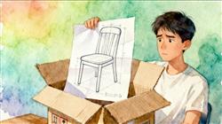 水彩画:网友网购椅子收到一张图纸