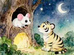 简笔画:鼠假虎威