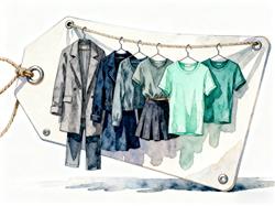 水彩画:巨型吊牌揭开线上女装高退货率