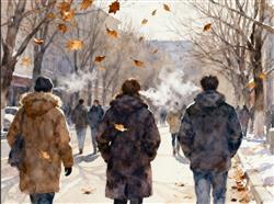 水彩画:立冬时节真的一天比一天冷吗？