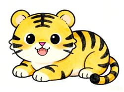 简笔画:幼儿园老虎简笔画