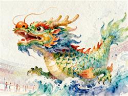 水彩画:全运会开幕式上的鳌鱼是什么鱼