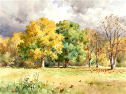 水彩画:秋天“迟到又早退”是怎么回事