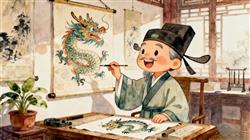 简笔画:叶公好龙