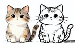 简笔画:可爱的小猫咪