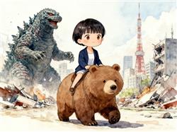 水彩画:日本“怪兽”搞事