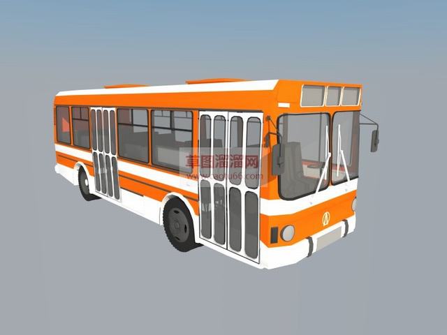 公交车巴士公共汽车SU模型分享作者是【花田半亩】