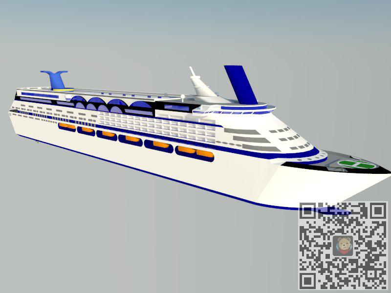 游轮船SU模型分享作者是【卡特罗】