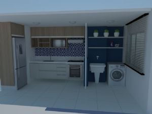 厨房橱柜洗衣机SU模型