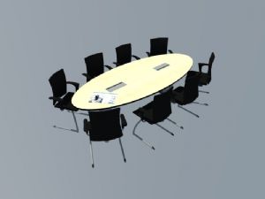 家具会议桌SU模型