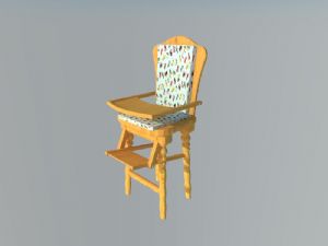 儿童座椅儿童餐桌椅婴儿座椅SU模型