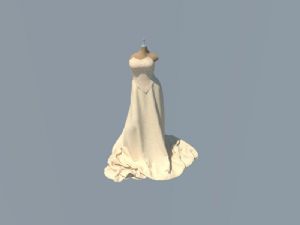 结婚婚纱礼服SU模型