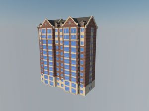 英式住宅公寓住宅建筑SU模型