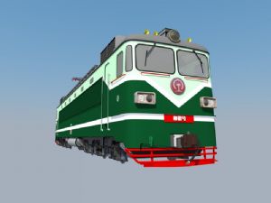 绿皮火车中国列车SU模型