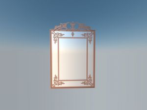 长方形镜子装饰镜子镜子SU模型