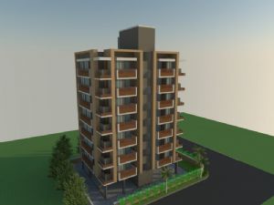 高层住宅公寓SU模型