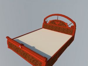 实木床床铺家具SU模型