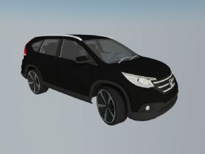 本田CRV汽车SUV模型