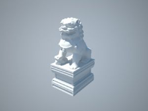 石狮石头狮子SU模型