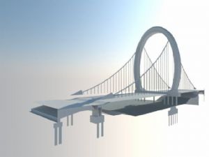 大桥拱形SU模型
