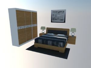 新中式家具衣柜SU模型