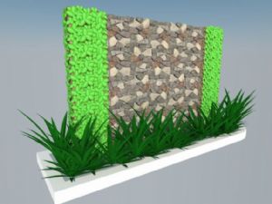 绿植石墙小景SU模型