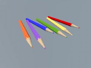 彩色铅笔文具SU模型
