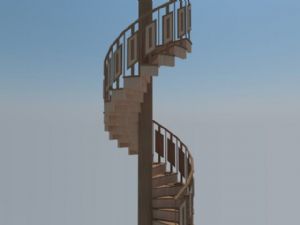 楼梯旋转梯螺旋梯SU模型