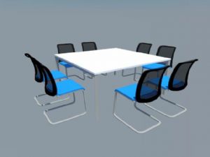 会议桌办公家具SU模型