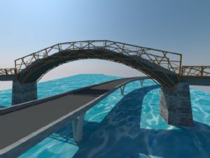 景观桥梁大桥SU模型